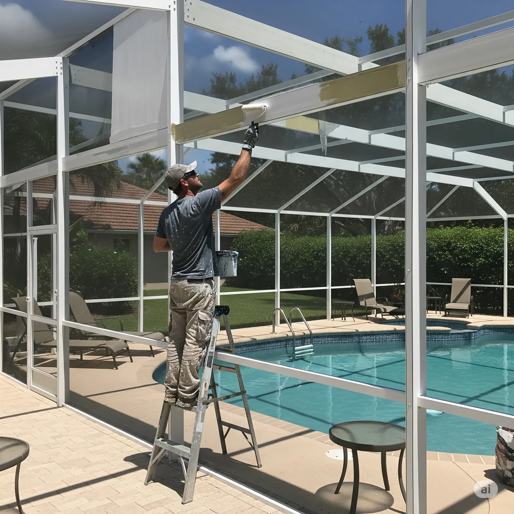 Tropical retreat pool project